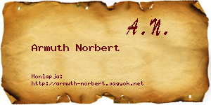 Armuth Norbert névjegykártya