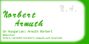 norbert armuth business card